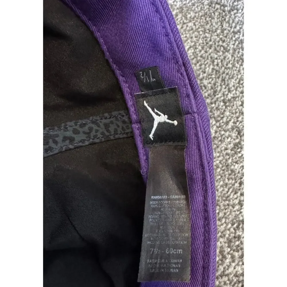 Air Jordan Purple Elephant Print Sunglasses Fitted Hat 7 1/2 60cm Rare Cap